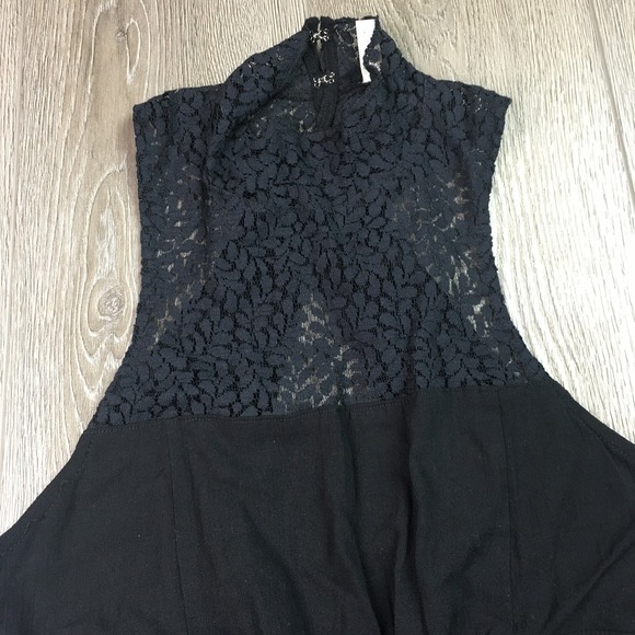 Intimately by Free People High Society Lace Bodycon Mini Dress Black Small - Picture 4 of 7